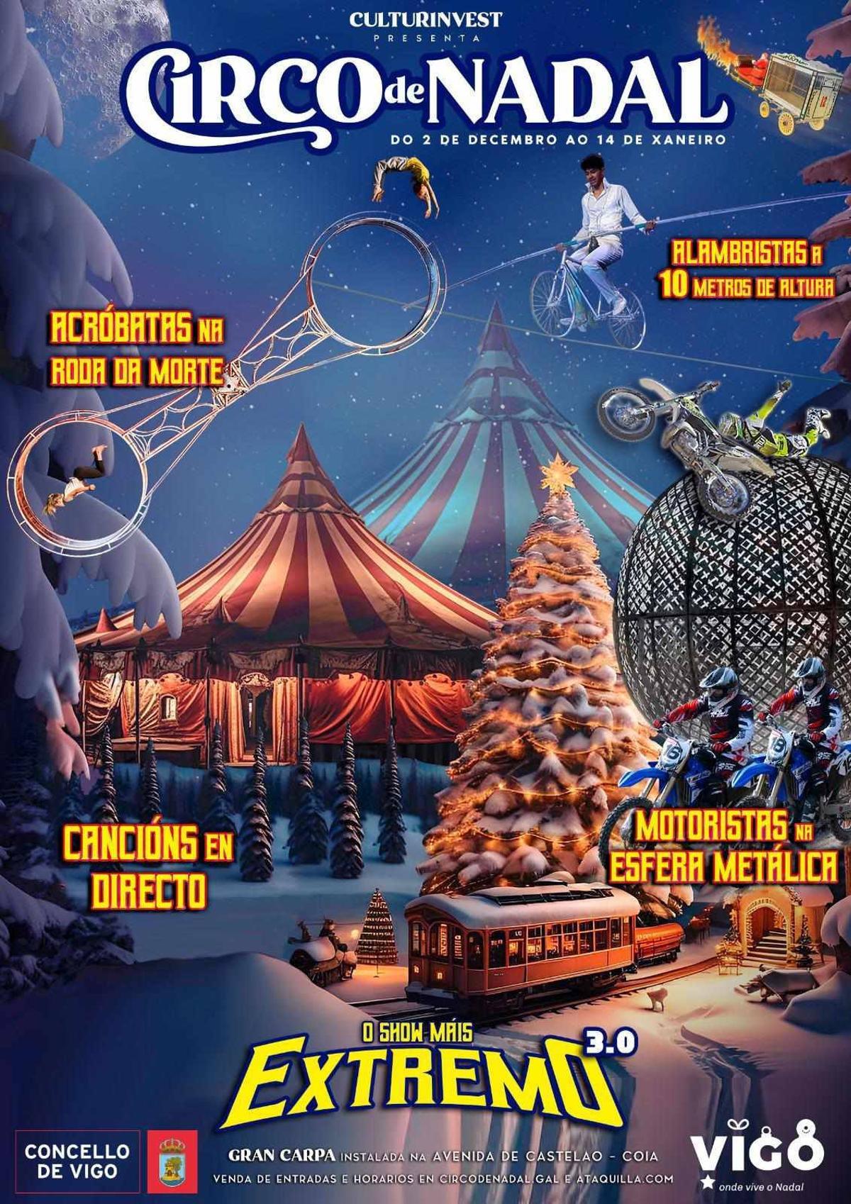 Cartel del Circo de Nadal de Vigo 2023.