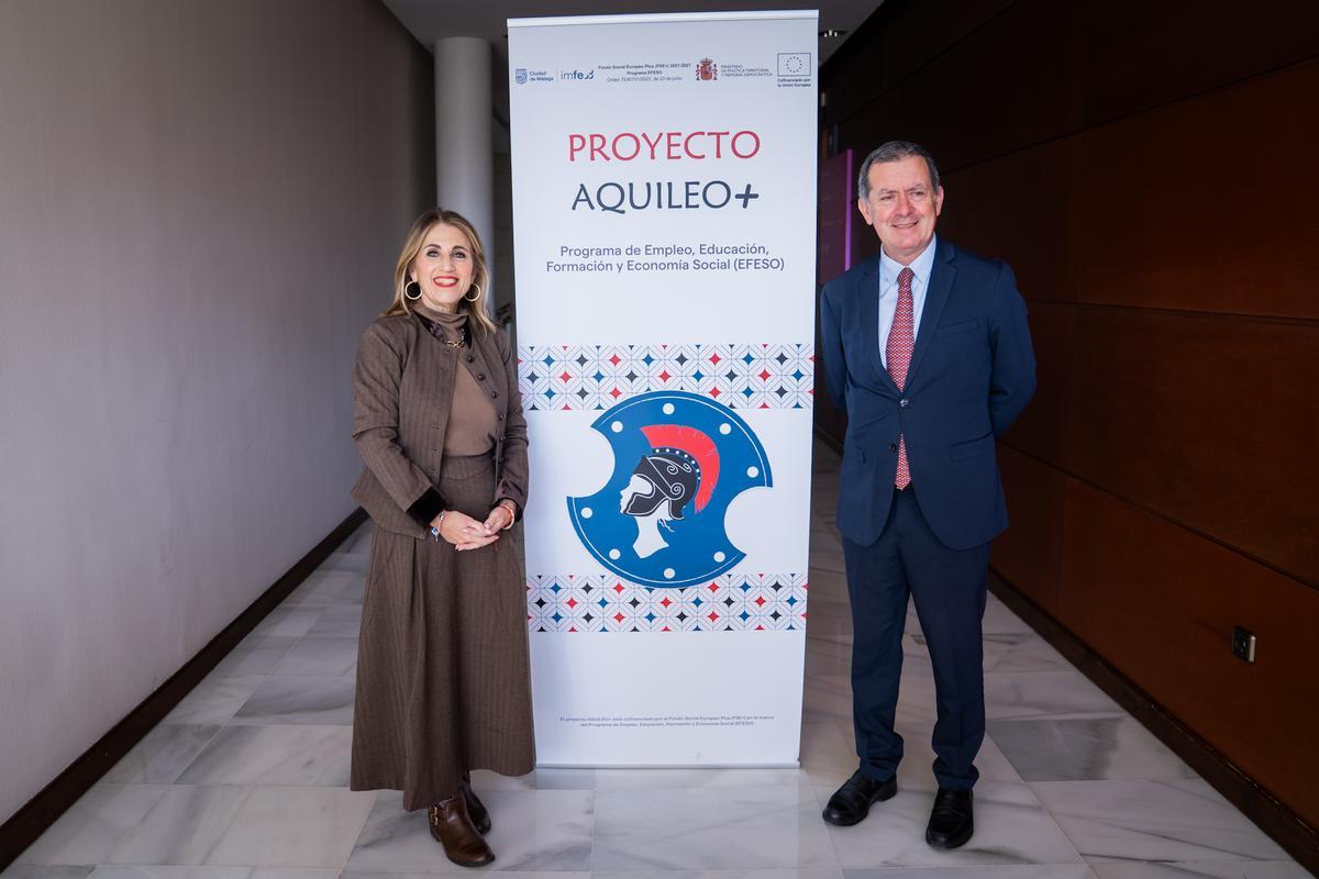 Presentación de los cursos gratuitos para fomentar la inserción laboral de desempleados en Málaga Aquileo+