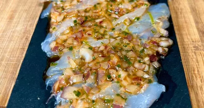 No podrás dejar de preparar este carpaccio de dorada