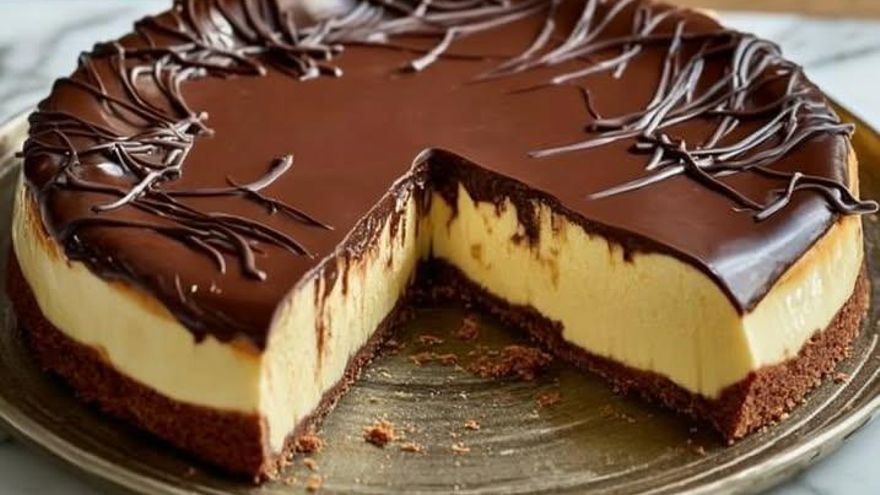 Tarta de queso de chocolate