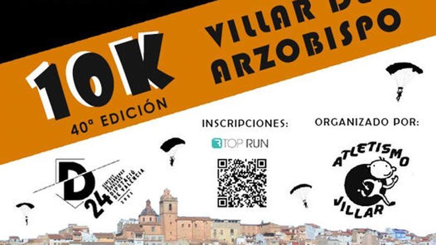 La 10 Km de Villar del Arzobispo regresa al circuito de la Diputación de Valencia en su 40 aniversario