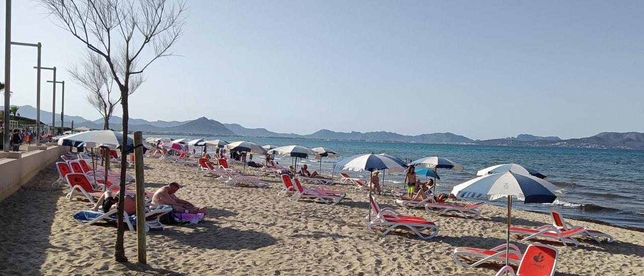 Imagen de este verano de la playa de Can Picafort.