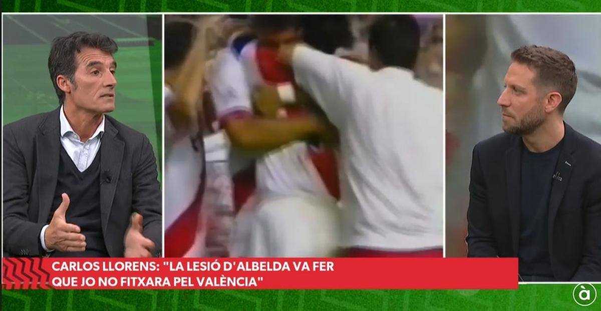 Carlos Llorens, durante la entrevista con Dani Meroño en 'À Punt Esports'