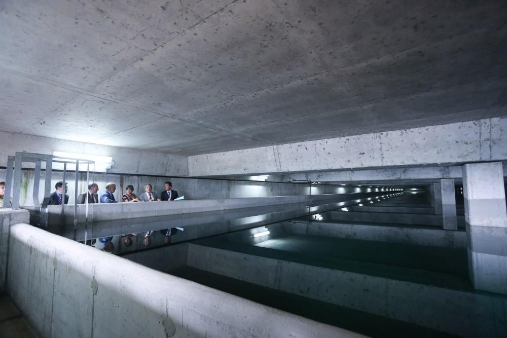 El alcalde de Oviedo, Wenceslao López, visita los despósitos de agua de El Campón