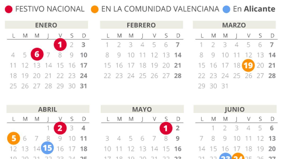 Calendario laboral Alicante 2021