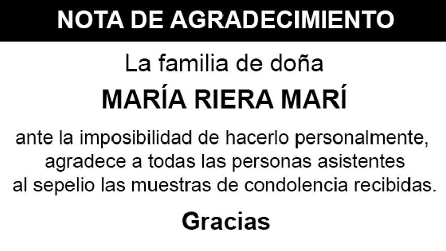 Nota María Riera Marí