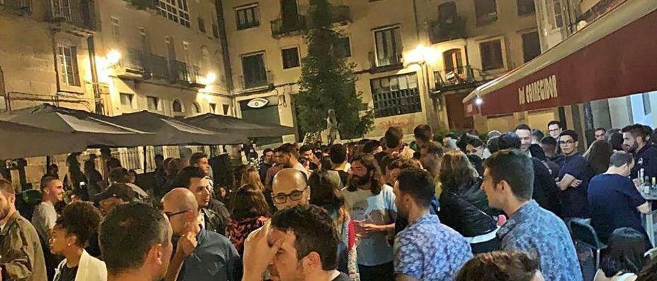 La Plaza de O Correxidor en una de las noches del pasado verano.