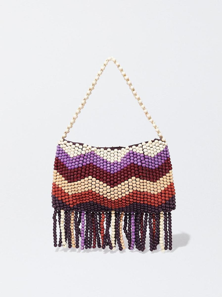Bolso de madera con abalorios, de Parfois