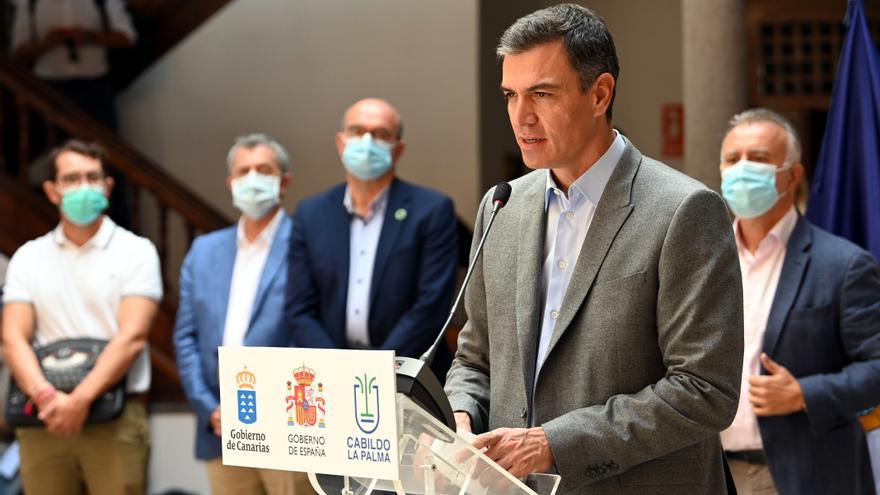 Pedro Sánchez anuncia un nou paquet d&#039;ajudes de 206 MEUR per a la reconstrucció de La Palma