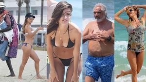 De izquierda a derecha, Eva Longoria, Emily Ratajkowski, Flavio Briatore y Makoke, en las playas.