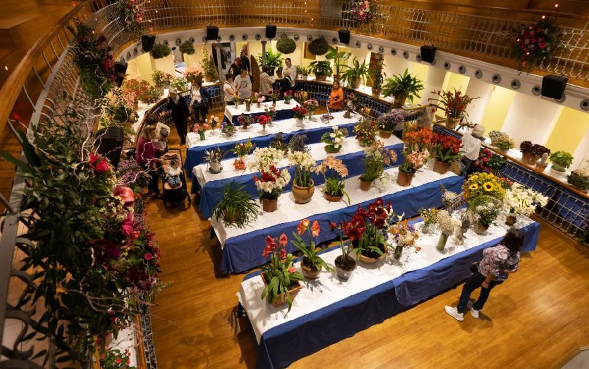 Arreglos florales en el Teatro Espanya.