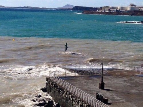 Efectos del temporal en Melenara