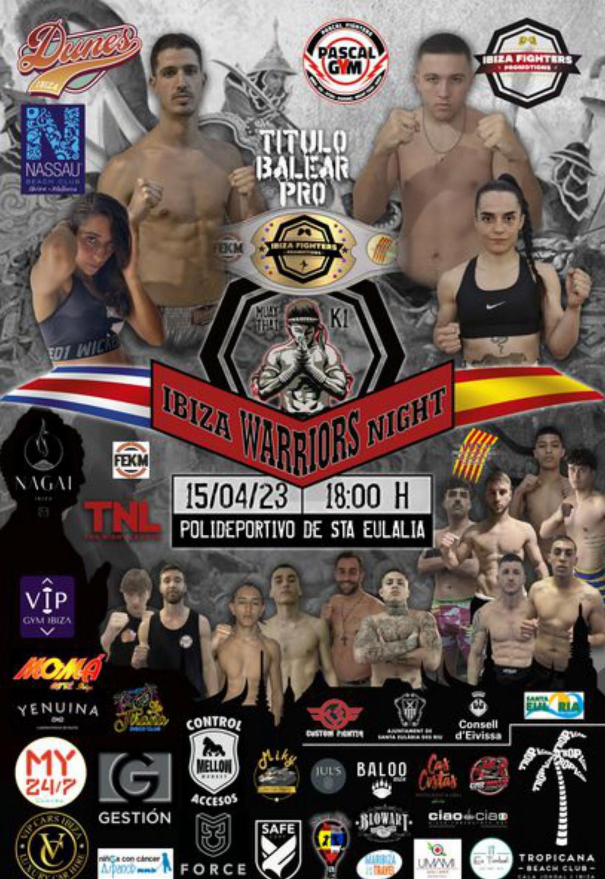 Cartel de la velada del sábado. | PASCAL GYM