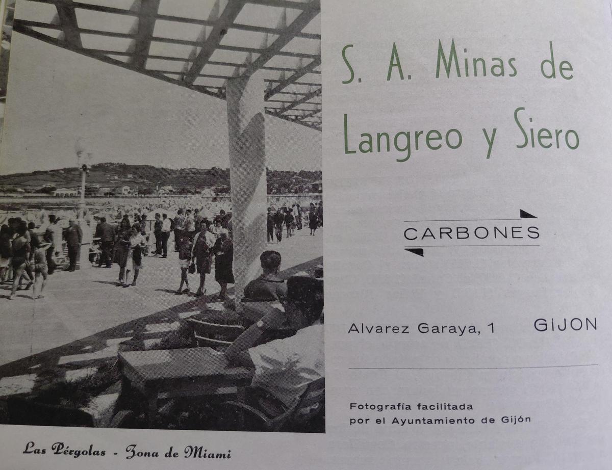 Una imagen publicitaria de empresas mineras en Gijón.
