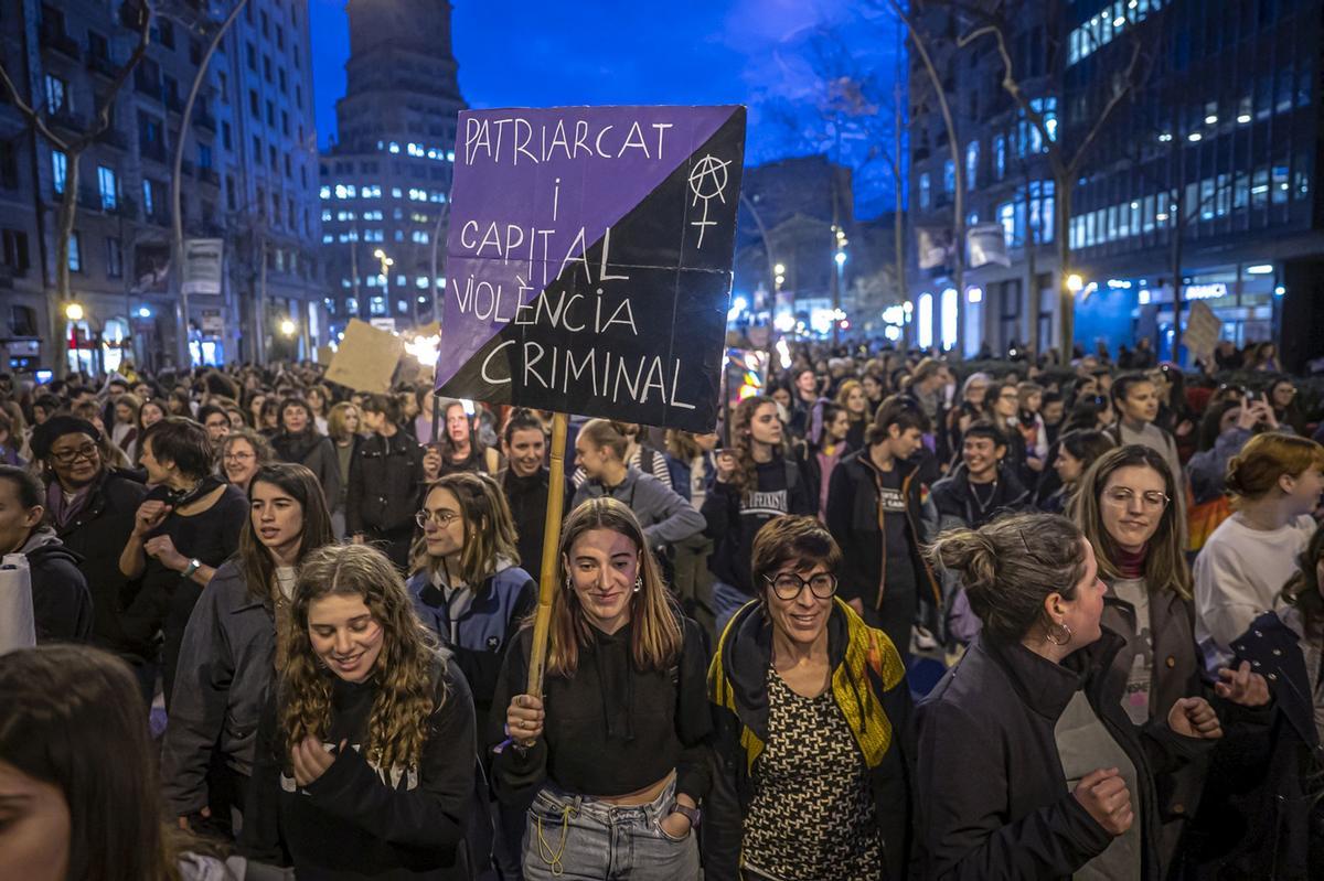 Manifestación del 8M en Barcelona