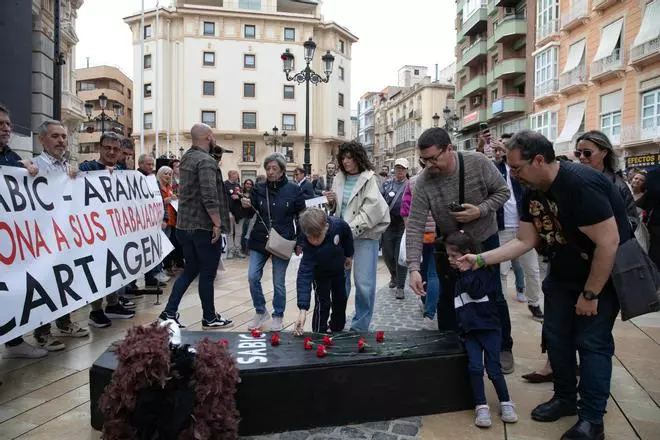 La protesta de SABIC, en imágenes