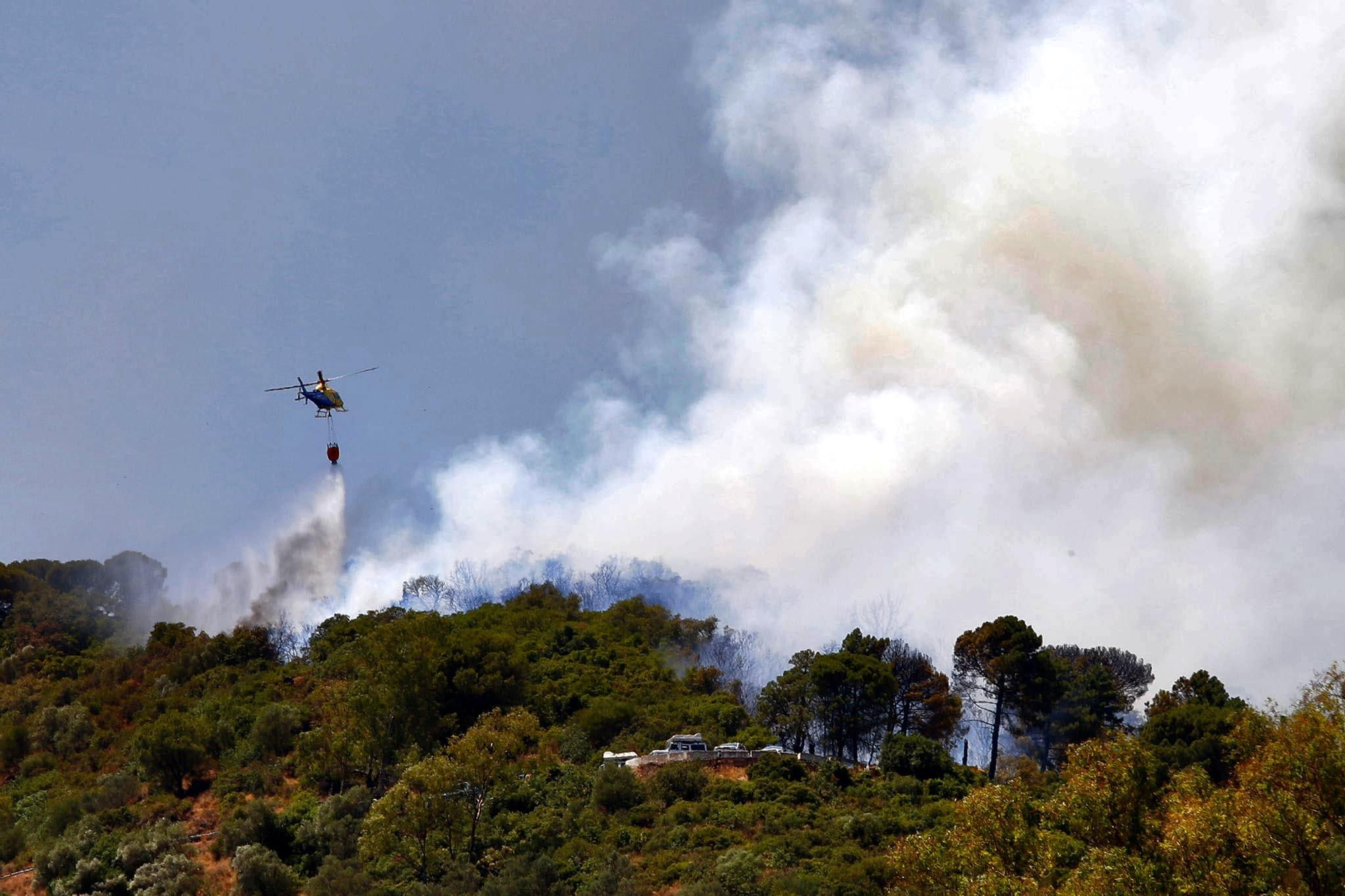 Incendio forestal en la sierra de Córdoba