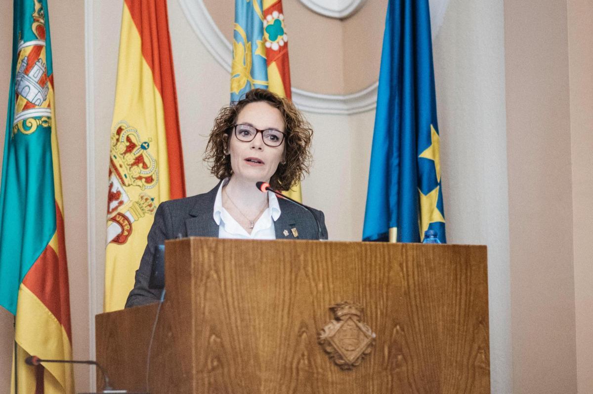 Noelia Selma, concejala de Fiestas de Castelló, este jueves en el pleno.
