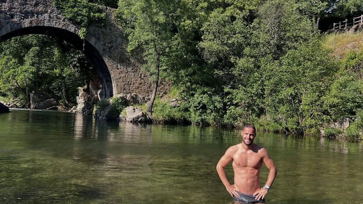 Mario Suárez en la Garganta de Cuartos, en Losar de la Vera.