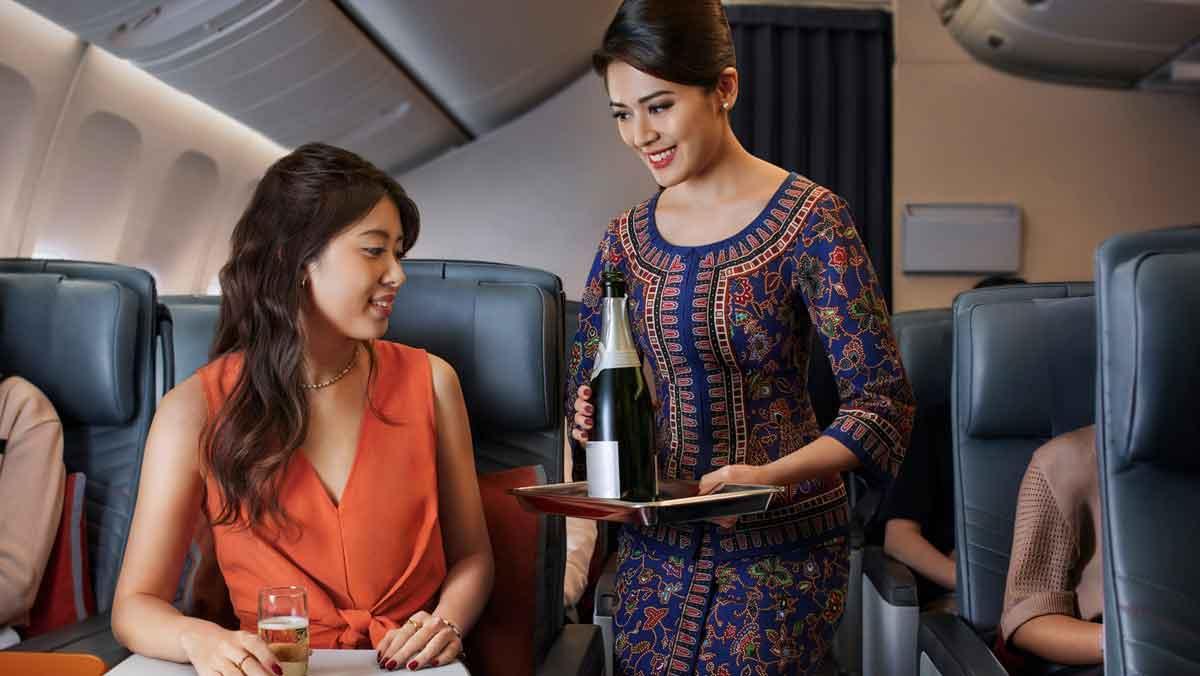 Atención personalizada a bordo de los aviones de Singapore Airlines