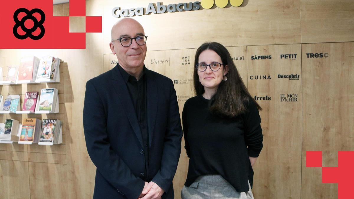 Oriol Soler y Clara Gómez, directores generales Abacus, en Casa Abacus, este miércoles.