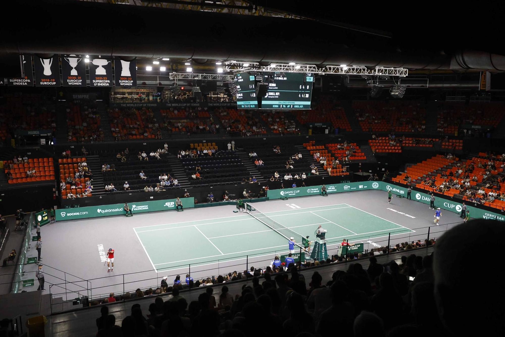 Primera jornada de Copa Davis en la Fonteta