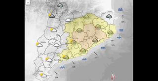 Alerta Inuncat por la previsión de lluvias intensas en la Catalunya central