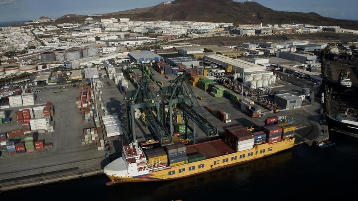 Imagen de una parte del Puerto de Las Palmas