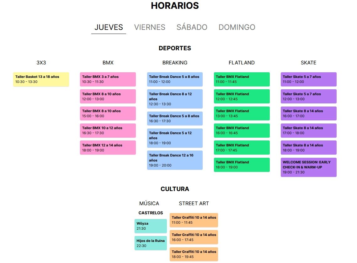 Horario oficial del Festival O Marisquiño 2022.