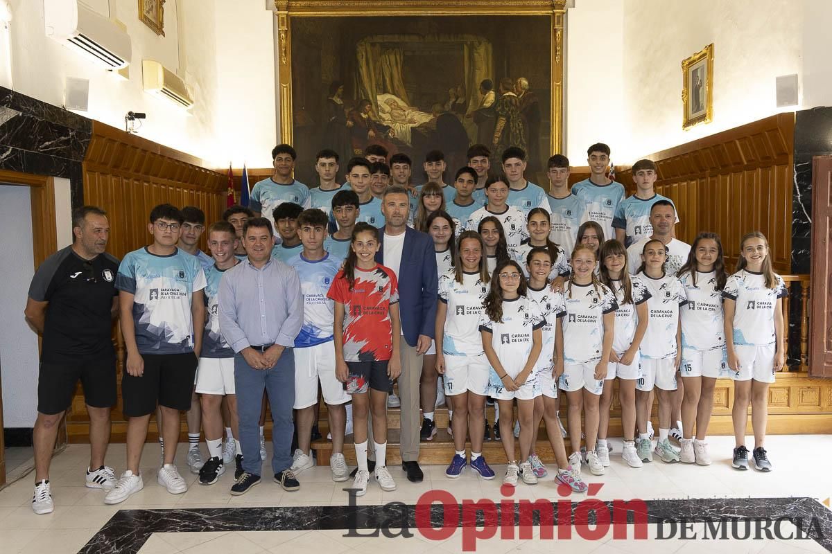 Recepción de los equipos de fútbol de las Escuelas Municipales de Caravaca que han conseguido ascenso