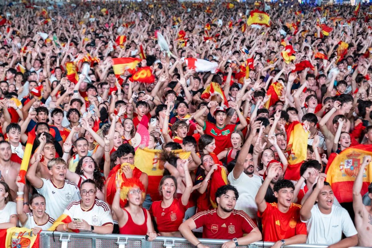 La final del Mundial en Mallorca: La 'fan zone' de España en Son Fusteret