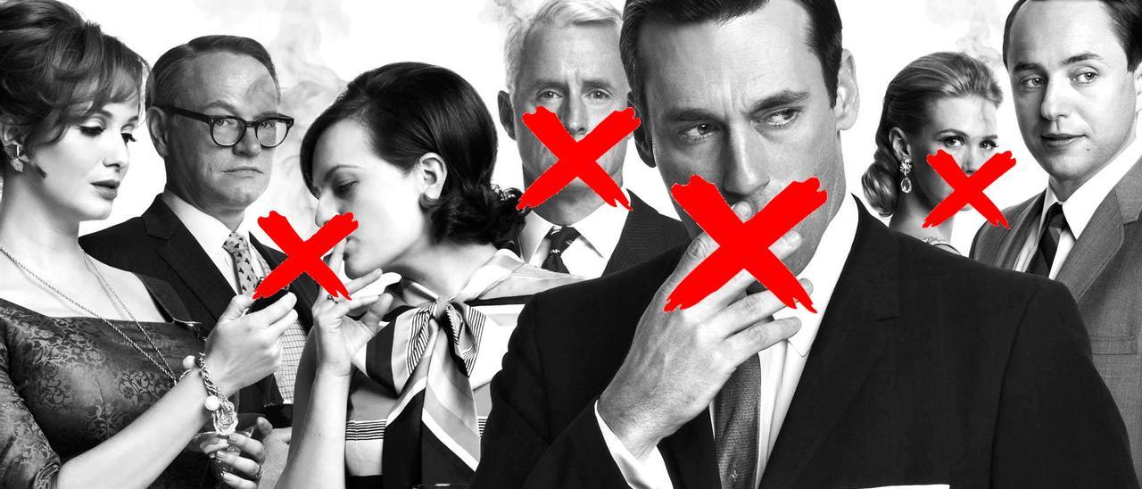 Un fotograma de la serie “Mad Men”, donde el tabaco está muy presente.