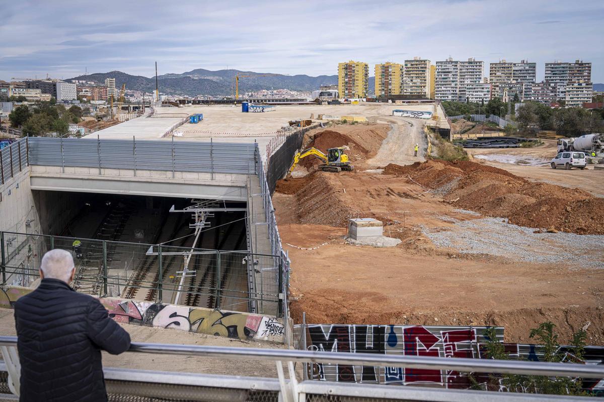 Así están las obras de la futura estación de la Sagrera