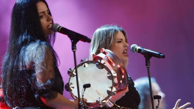 Actuación de Tanxugueiras na primeira noite do Festival de Ortigueira, este domingo. | // KIKO DELGADO / EFE