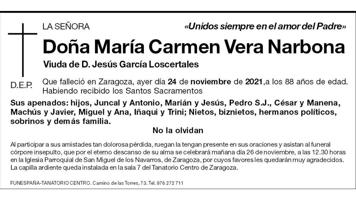 María Carmen Vera Narbona