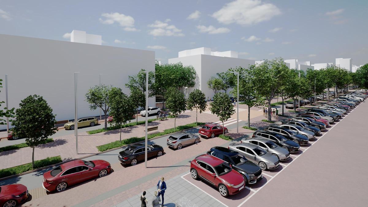 Render aparcamientos Ronda Collsalarca