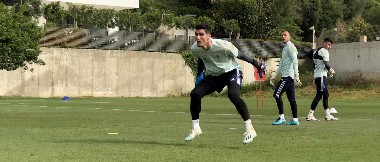 Dituro, Rubén y Campos, durante la pretemporada en Marbella.