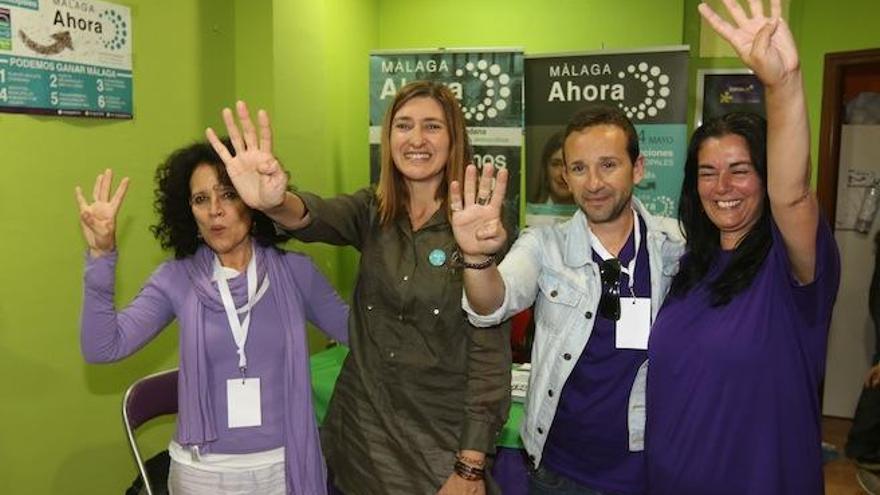 Los cuatro concejales de Málaga Ahora limitarán su sueldo para crear un fondo social.