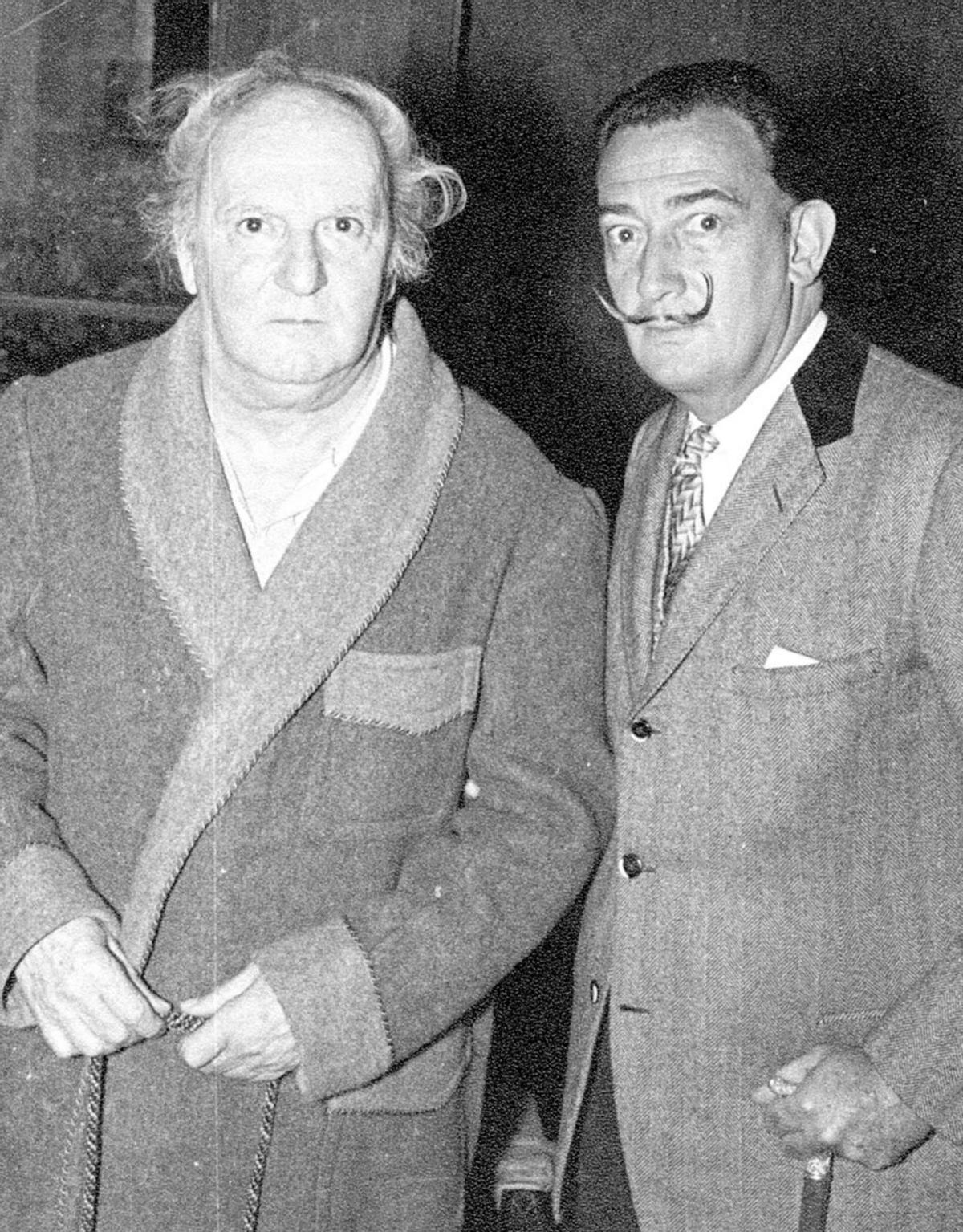 El filòsof Francesc Pujols i Salvador Dalí, el 1956. | FUNDACIÓ FRANCESC PUJOLS