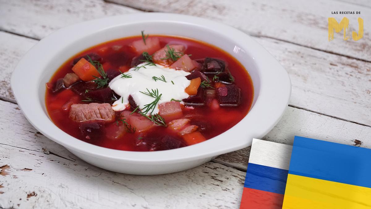 Sopa Borscht, tradición de Ucrania.