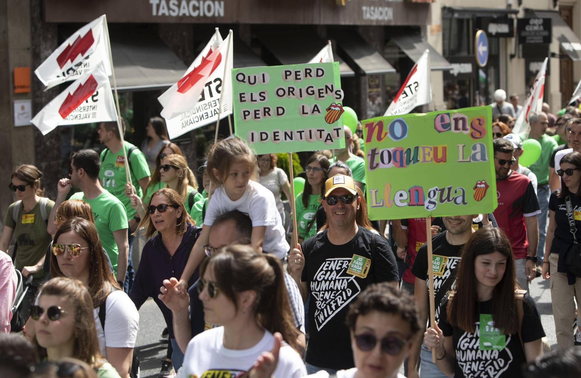 La huelga educativa en València, en imágenes