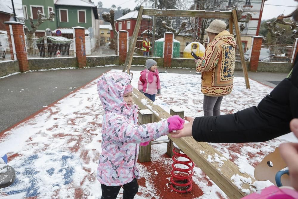 La nevada en la comarca de Avilés