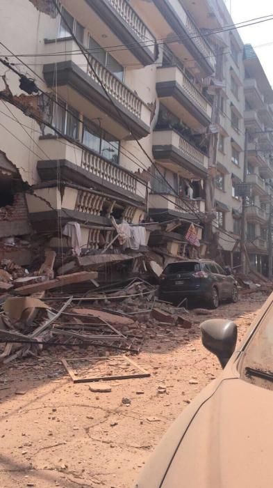 Así quedó el Centro Asturiano de México tras el terremoto