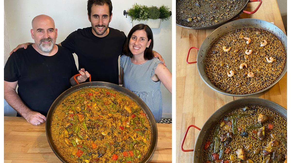 Jaume, Paco y Pura, los tres artífices del éxito de la paella de La Terracita del Camping Tauro