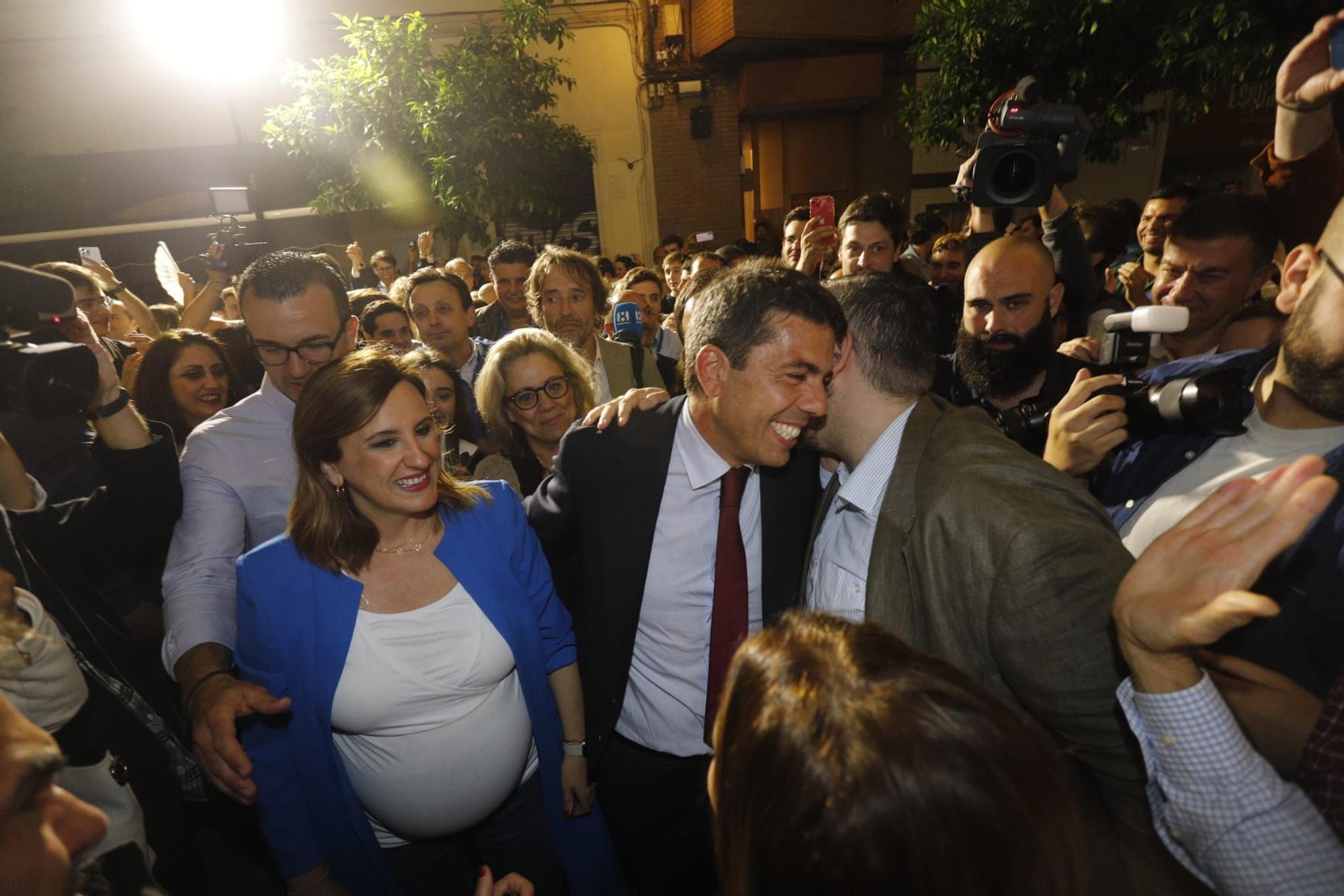 Mazón y Catalá celebran la victoria del PP en las elecciones autonómicas y municipales