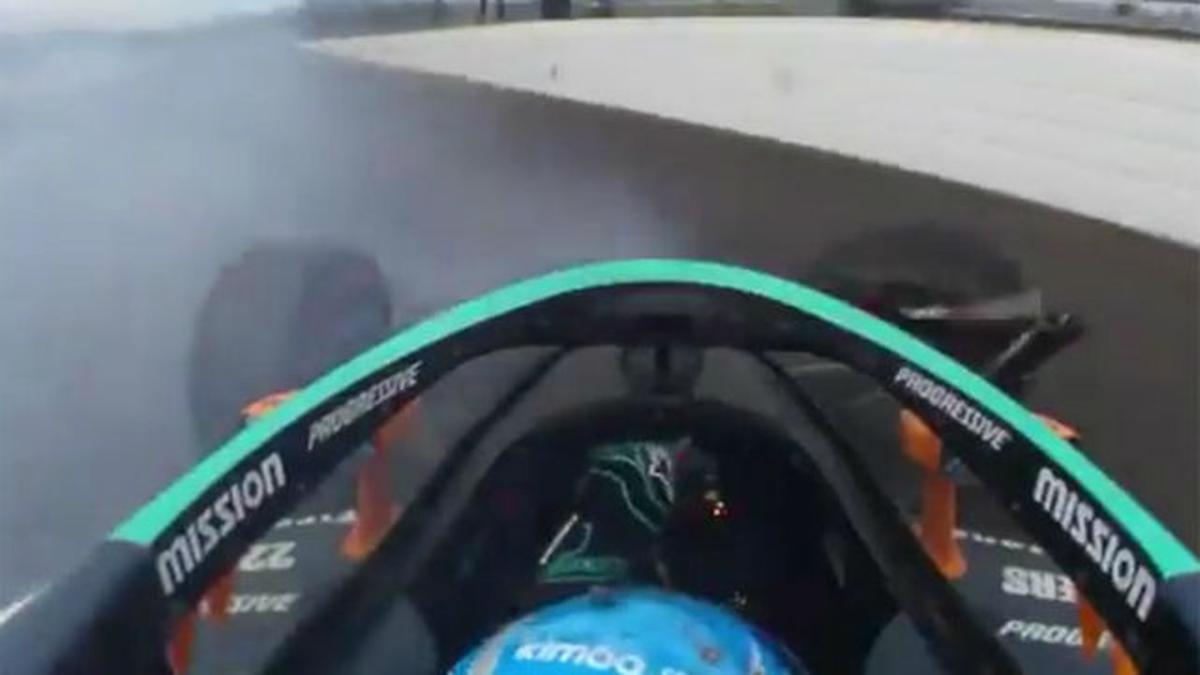 Da pánico verlo: el accidente de Alonso... ¡a 350 kilómetros por hora!