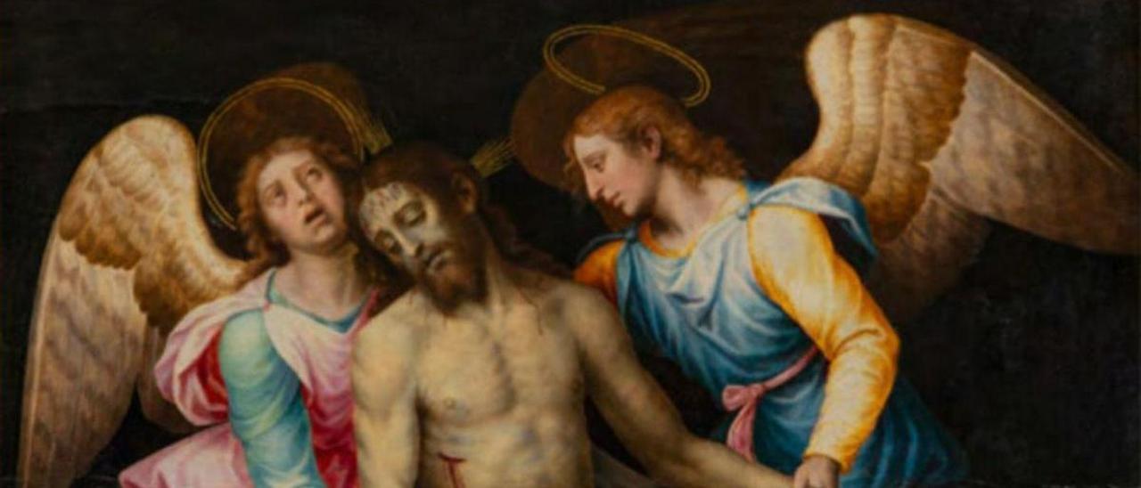 La tabla pintada por Juan de Juanes, con una tasación que oscila entre los 150.000 y los 250.000 euros.