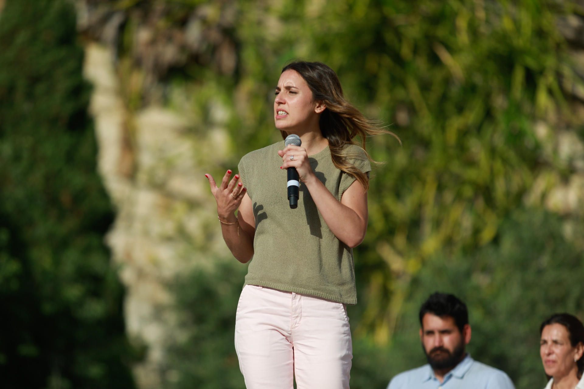 La ministra de Igualdad, Irene Montero, en un acto electoral en Ibiza