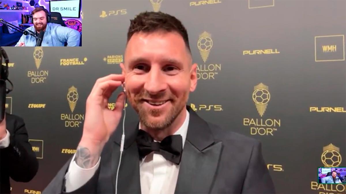 El vacile de Messi a Ibai en su directo... ¡justo después de ganar su octavo Balón de Oro!