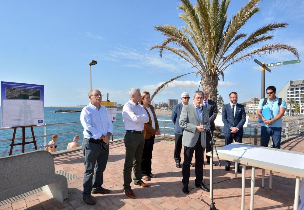 Inicio de las obras del paseo marítimo que unirá las playas de San Agustín con la de Las Burras.